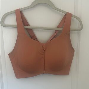 Knix Catalyst Front Zip Sports Bra in Dusty Rose